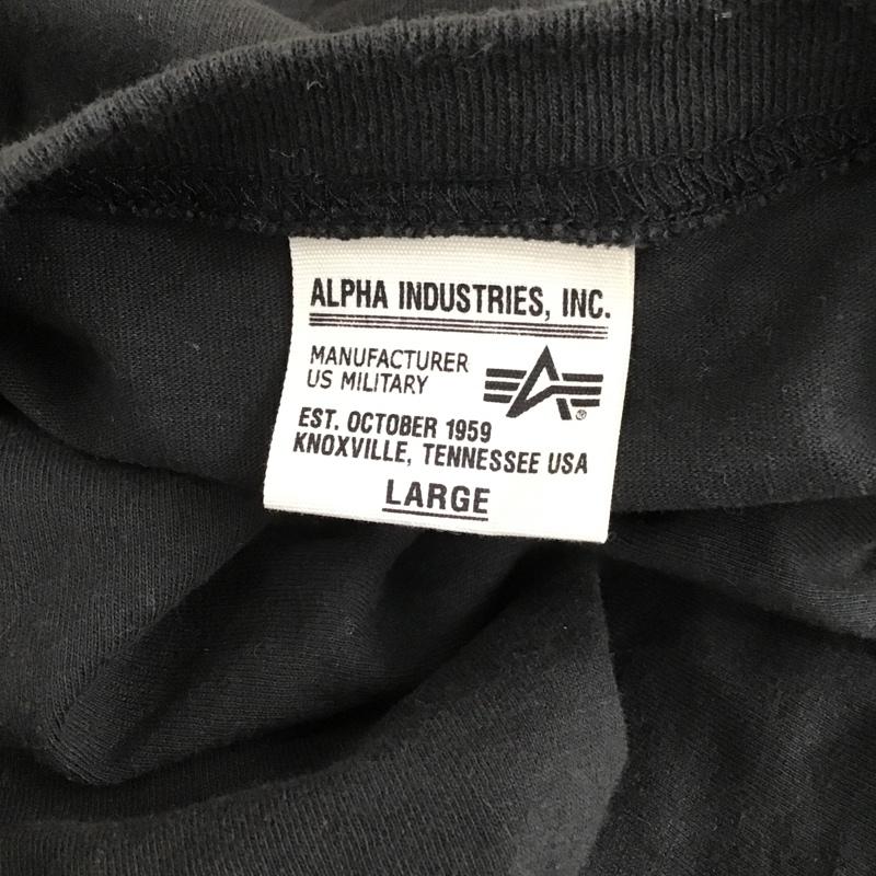 アルファインダストリー Alpha Industries ワンピース ロングスカート 半袖ロングワンピース クルーネック フレアロングワンピース L 無地 黒 / ブラック /  レディース USED 古着 中古 10105843