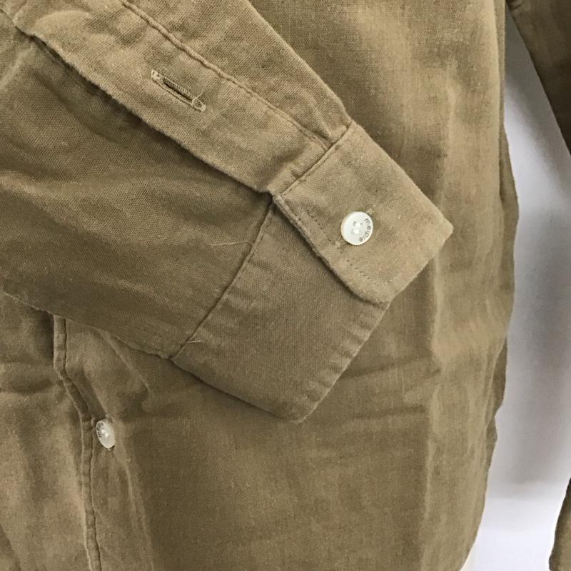 メイプル melple シャツ、ブラウス 長袖 長袖シャツ カラーシャツ ポケットシャツ 長袖カットソー L 無地 ベージュ / ベージュ /  メンズ USED 古着 中古 10120317