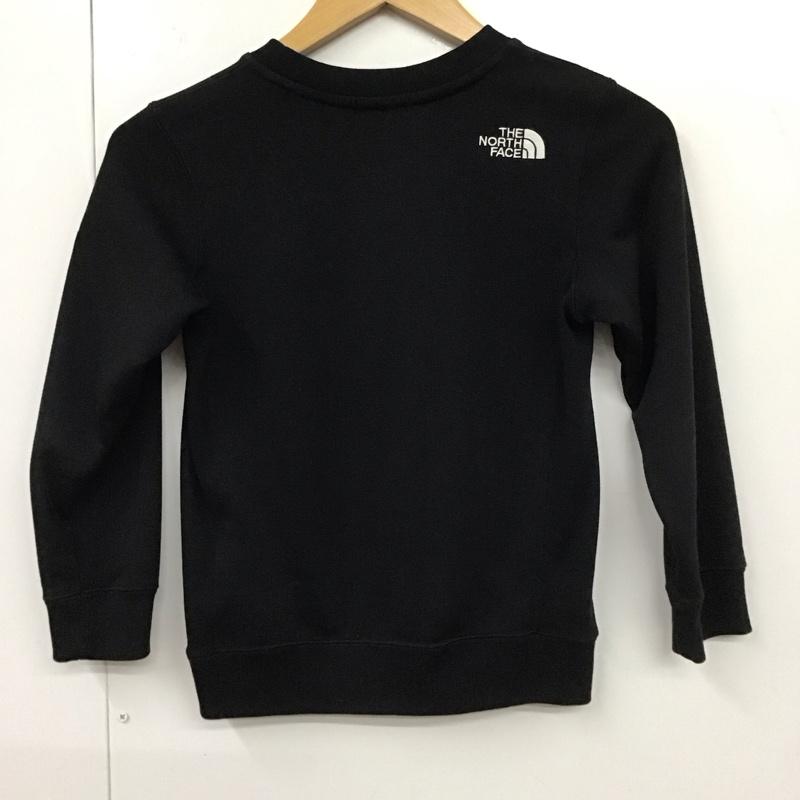 ザノースフェイス THE NORTH FACE Tシャツ 長袖 NTJ12117 Victoria L-Breath スクエアロゴクルー Square Logo Crew 130cm ロゴ、文字 X プリント 黒 / ブラック /  ボーイズ USED 古着 中古 10131141