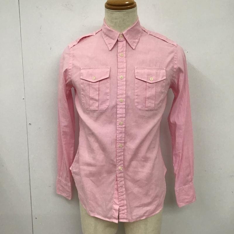 ラルフローレン RALPHLAUREN シャツ、ブラウス 長袖 コットン リネン 無地 桃 / ピンク /  メンズ USED 古着 中古 10116480