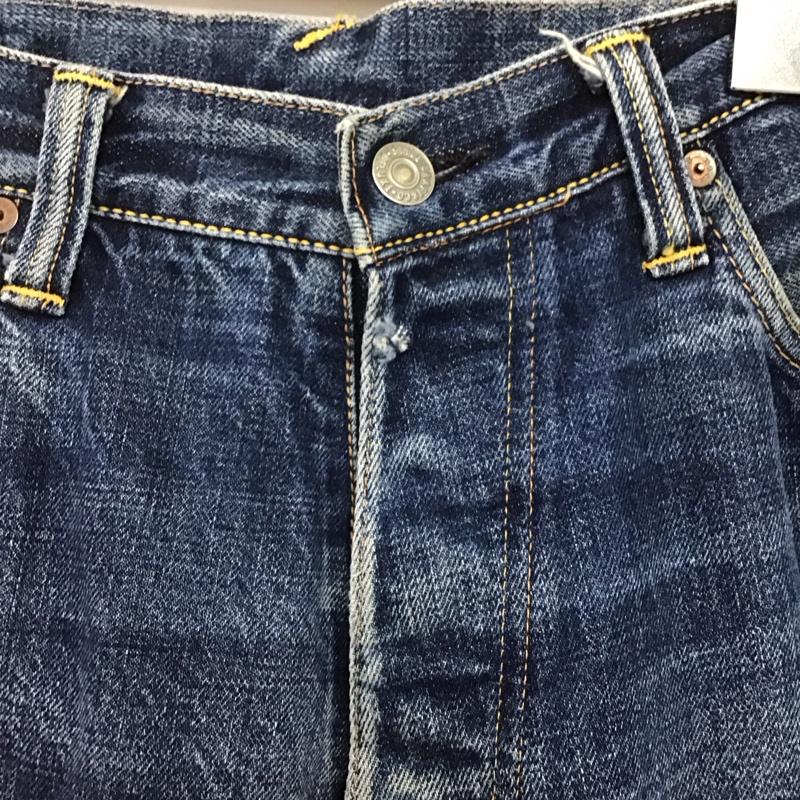 エヴィス EVISU パンツ デニム、ジーンズ デニムパンツ ワイドパンツ カジュアルパンツ 34 無地 インディゴ / インディゴ /  メンズ USED 古着 中古 10145534