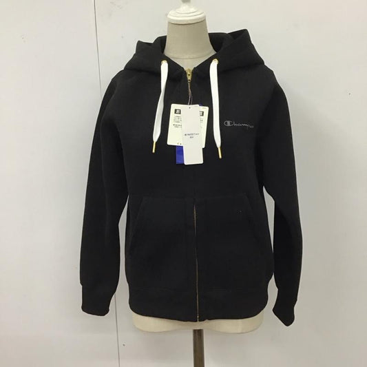チャンピオン Champion パーカー 長袖 CW-SS113 フルジップ タグ付き フーディー M ロゴ、文字 黒 / ブラック /  レディース USED 古着 中古 10121130