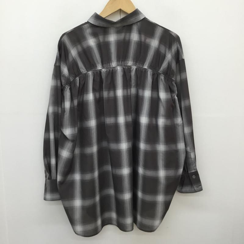 グローバルワーク GLOBAL WORK シャツ、ブラウス 長袖 M チェック 灰 / グレー / X チャコールグレー / チャコールグレー /  レディース USED 古着 中古 10143946