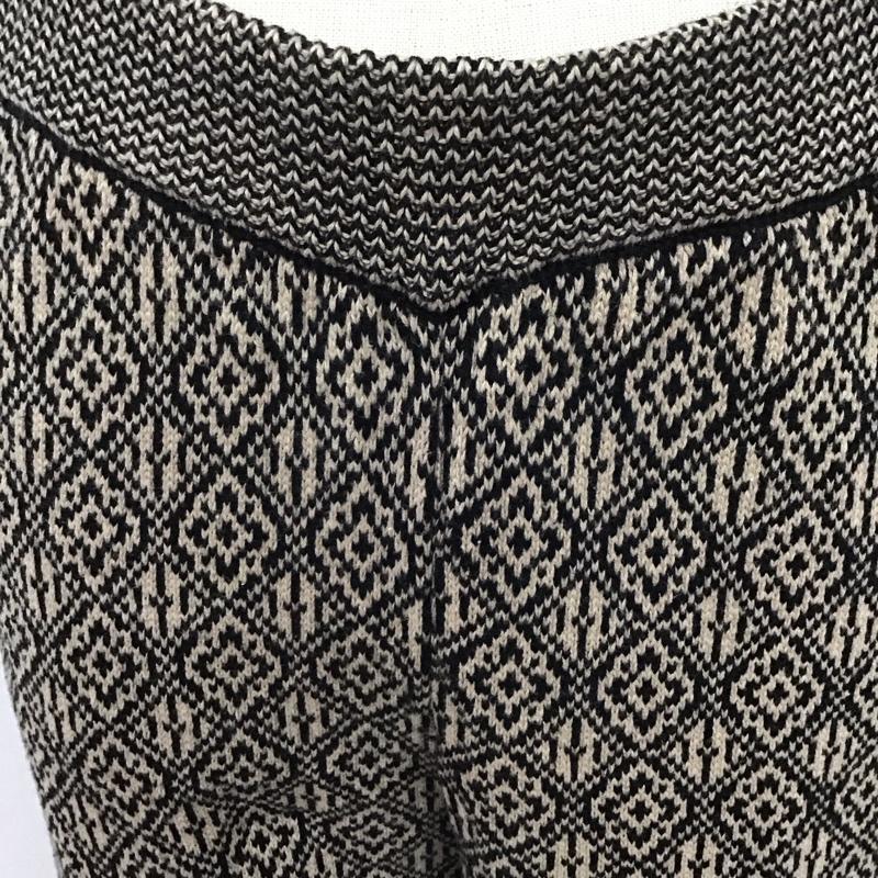 フリークスストア FREAK S STORE ボトムス ボトムス 213-3424 ニットパンツ フレアパンツ FREE 総柄 黒 / ブラック / X ベージュ / ベージュ /  レディース USED 古着 中古 10122148