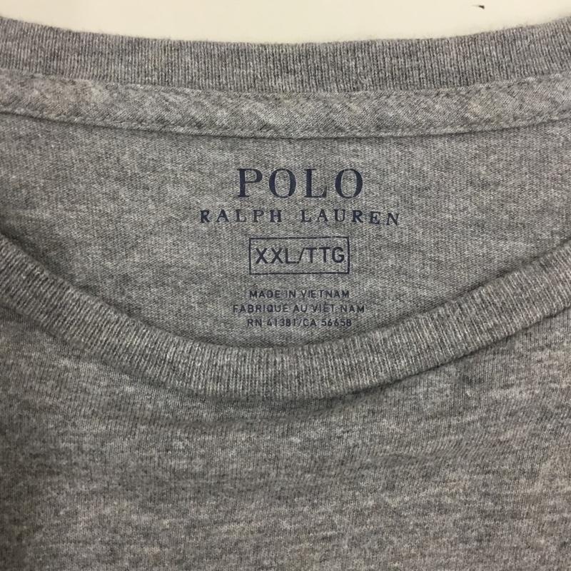 ポロラルフローレン POLO RALPH LAUREN カットソー 半袖 半袖カットソー プリントTシャツ クルーネックカットソー XXL ロゴ、文字 灰 / グレー /  メンズ USED 古着 中古 10114127