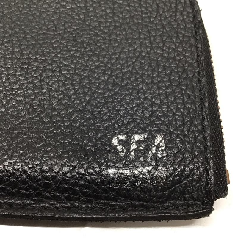 ウィンダンシー WIND AND SEA 財布 コンパクト財布 God Selection XXX レザー L字ファスナー ロゴ、文字 黒 / ブラック /  メンズ USED 古着 中古 10116450