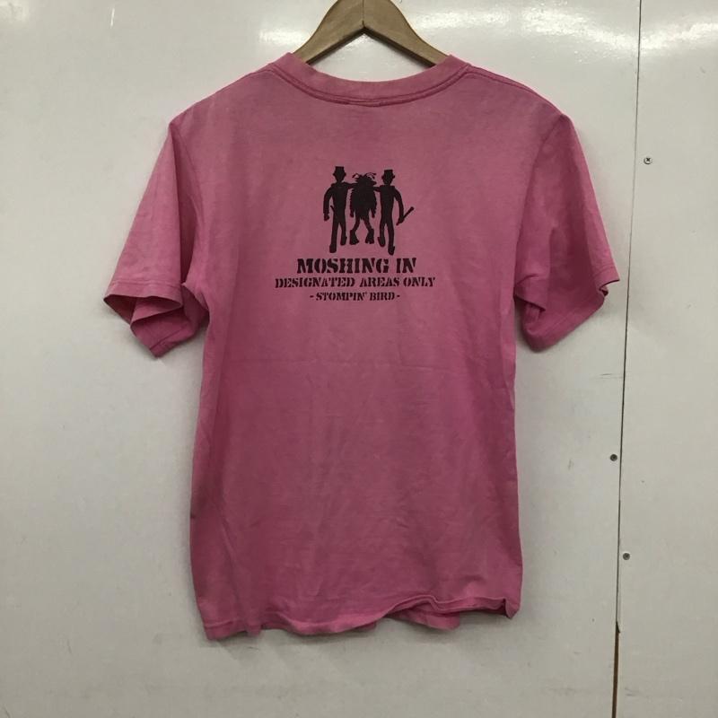 古着 USED Tシャツ 半袖 半袖カットソー プリントTシャツ クルーネックカットソー S プリント 桃 / ピンク /  メンズ USED 古着 中古 10148241