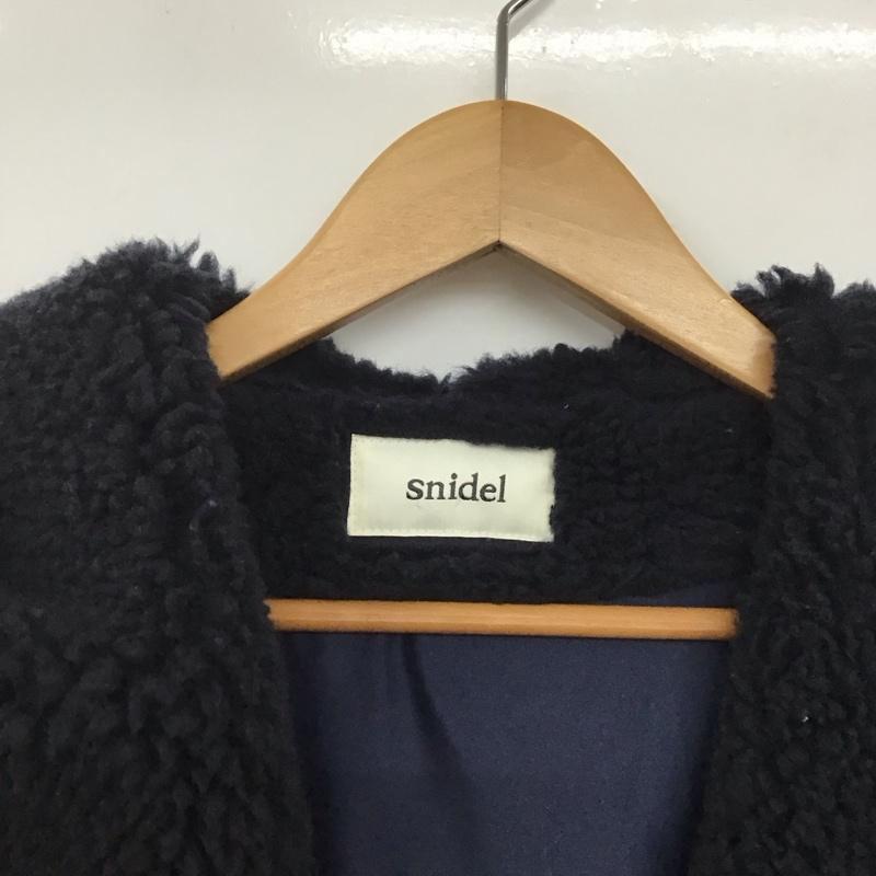 スナイデル SNIDEL ジャケット、上着 ジャケット、ブレザー swfc134100 シャーリングボアフードモッズコート アウター FREE 無地 紺 / ネイビー /  レディース USED 古着 中古 10145448
