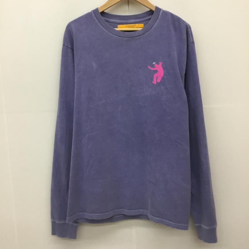 ユニオン UNION Tシャツ 長袖 UNION ORIFINAL BACCDA LS TEE L ロゴ、文字 紫 / パープル /  メンズ USED 古着 中古 10149773