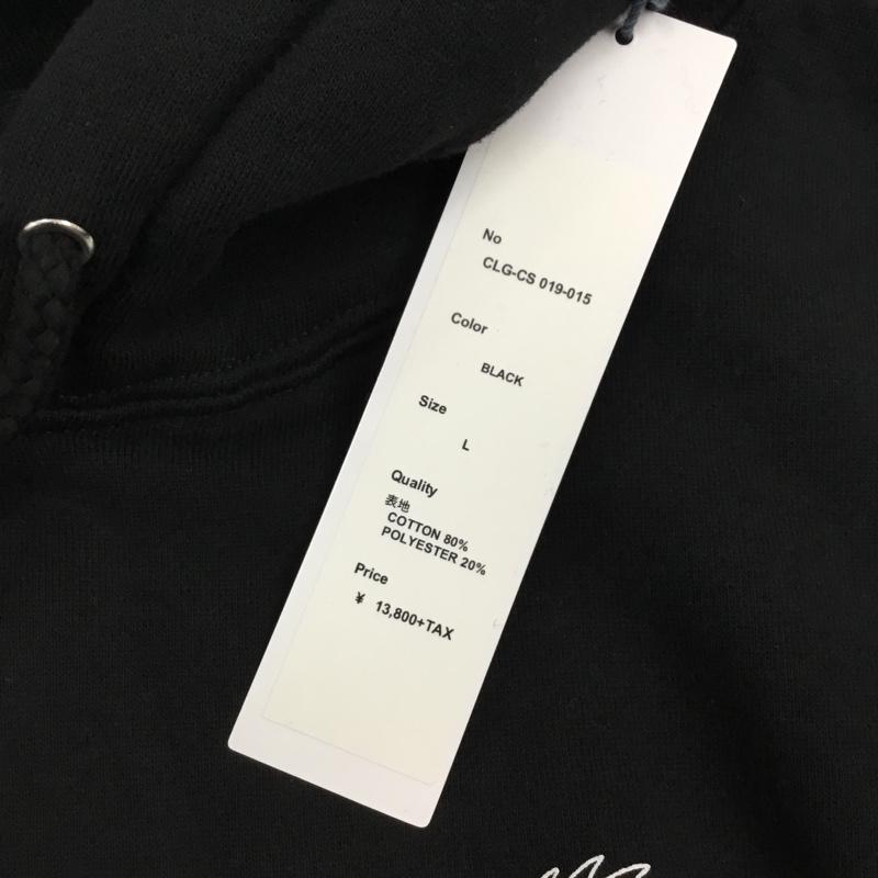 チャレンジャー CHALLENGER パーカー 長袖 CLG-CS 019-015 Fishing Club Hoodie 裏起毛 L ロゴ、文字 黒 / ブラック /  メンズ USED 古着 中古 10109685