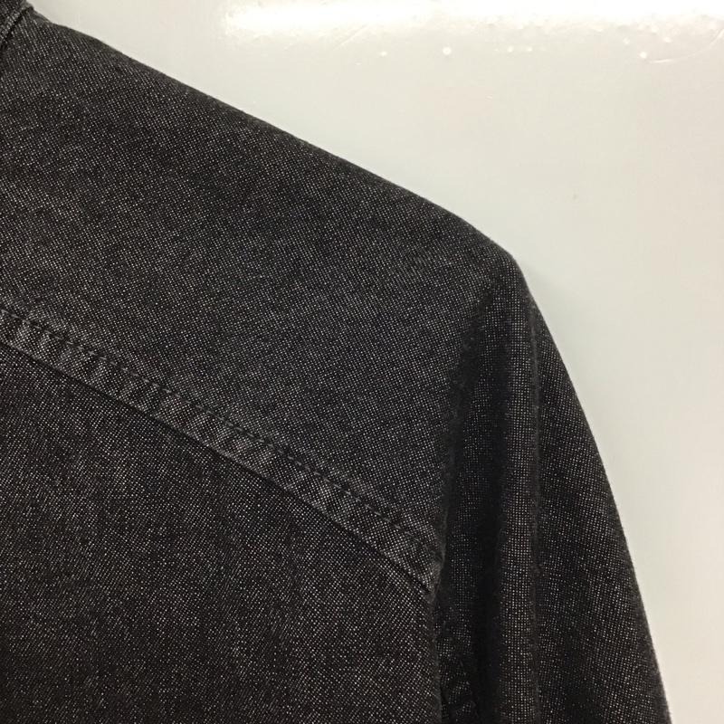 ブランク BLANK シャツ、ブラウス 長袖 長袖シャツ 無地シャツ ノーカラーシャツ 38 無地 黒 / ブラック /  レディース USED 古着 中古 10132937