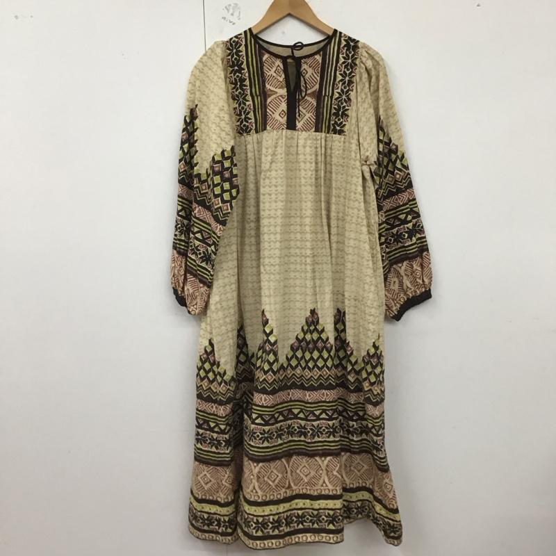 フリーダ Freada ワンピース ロングスカート 総柄 マルチカラー / マルチカラー / X ベージュ / ベージュ /  レディース USED 古着 中古 10129164