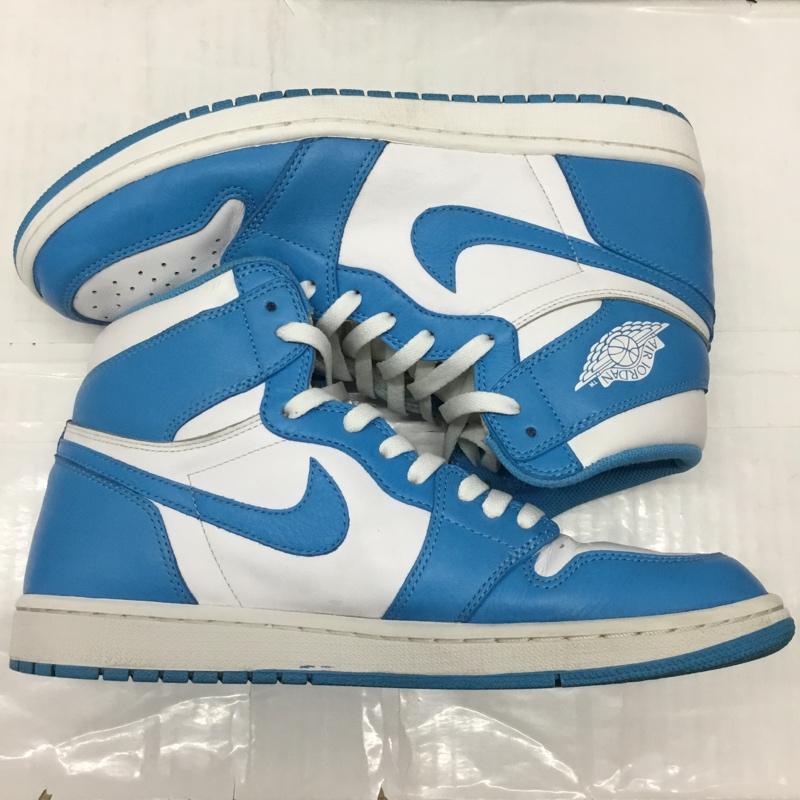 ナイキ NIKE スニーカー スニーカー 555088-117 AIR JORDAN 1 RETRO HIGH OG 29cm 29.0cm ロゴ、文字 白 / ホワイト / X 水色 / ライトブルー /  メンズ USED 古着 中古 10119890