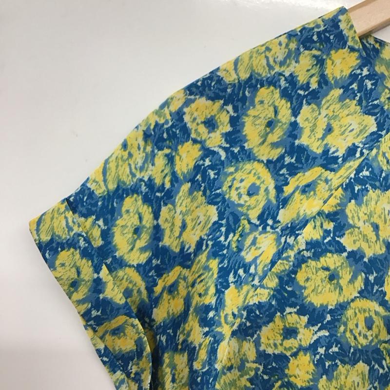 クローゼットストーリーユナイテッドアローズ closet story UNITED ARROWS ワンピース ひざ丈スカート 6926-699-0021 チュニック 花柄 青 / ブルー / X 黄 / イエロー /  レディース USED 古着 中古 10138513
