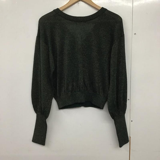 スライ SLY カットソー 長袖 030AAZ70-0480 LAMEBALLOONSLEEVEハイゲージトップス FREE 無地 緑 / グリーン /  レディース USED 古着 中古 10140466