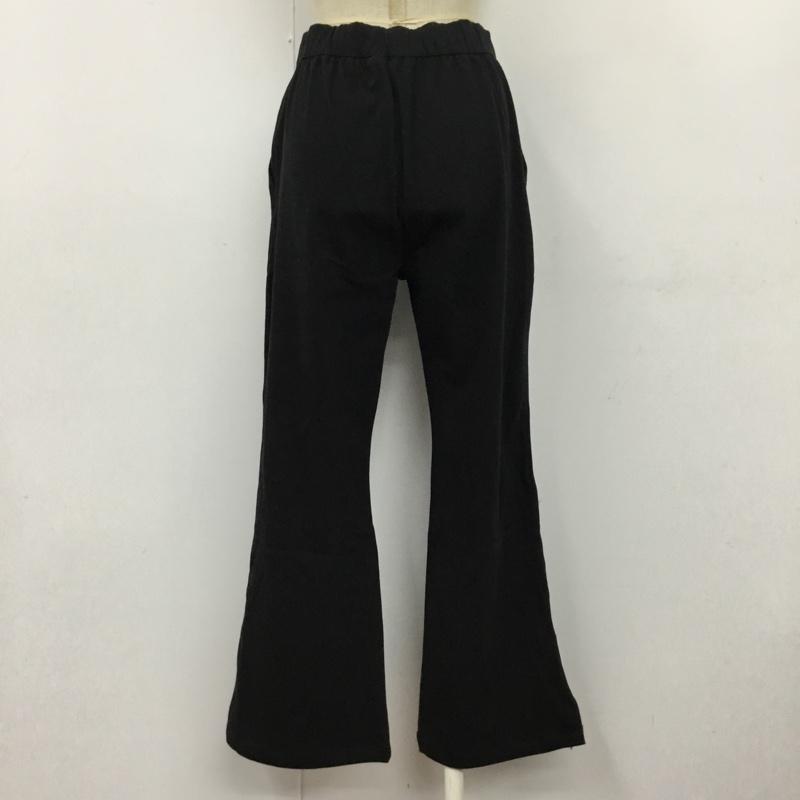 ニコアンド niko and... ボトムス ボトムス S216IL39AD ストレッチパンツ 裾スリット 3 無地 黒 / ブラック /  レディース USED 古着 中古 10107029