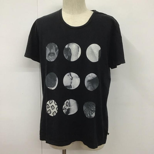 グラム glamb Tシャツ 半袖 半袖カットソー プリントTシャツ クルーネックカットソー 3 プリント 黒 / ブラック /  メンズ USED 古着 中古 10107495