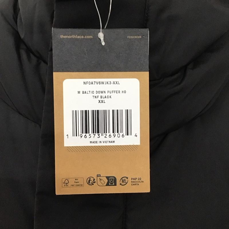 ザノースフェイス THE NORTH FACE ジャケット、上着 ダウンジャケット NF0A7V6WJK3 Baltic Down Puffer Hoodie Jacket XXL ロゴ、文字 黒 / ブラック /  メンズ USED 古着 中古 10124439