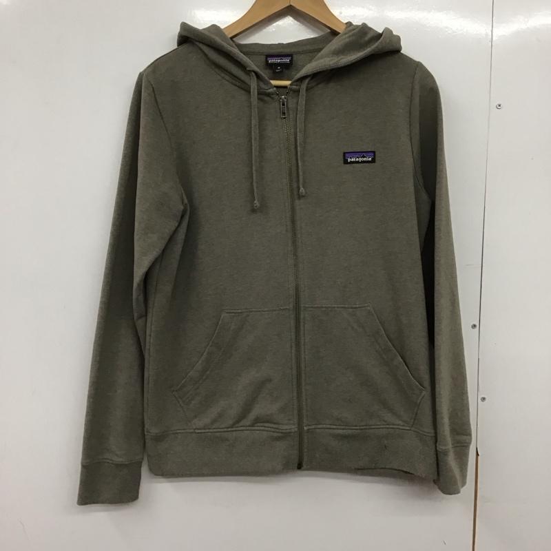 パタゴニア patagonia パーカー 長袖 ジップアップパーカー 長袖パーカー カジュアルジャケット M ロゴ、文字 カーキ / カーキ /  メンズ USED 古着 中古 10150098