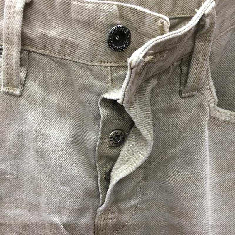 リプレイ REPLAY パンツ デニム、ジーンズ デニムジーンズ スリムパンツ ストレートパンツ 31インチ 無地 ベージュ / ベージュ /  メンズ USED 古着 中古 10114052
