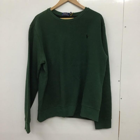 ポロラルフローレン POLO RALPH LAUREN トレーナー 長袖 長袖トレーナー スウェット クルーネック プルオーバー L ロゴ、文字 緑 / グリーン /  メンズ USED 古着 中古 10137822