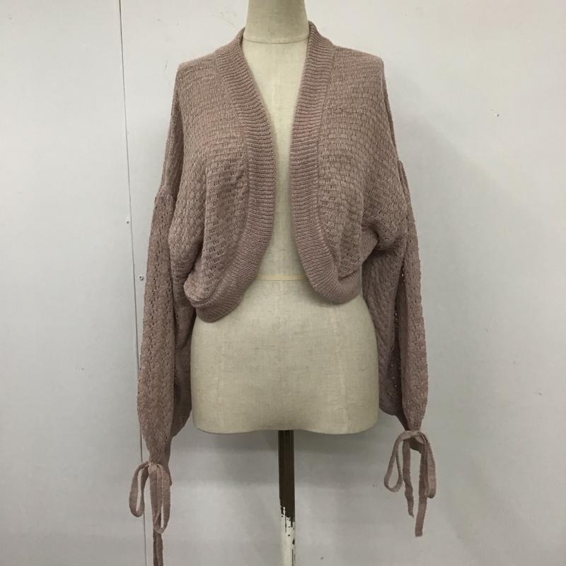 ヘザー Heather カーディガン 長袖 HE070078CF ボレロ FREE 無地 桃 / ピンク /  レディース USED 古着 中古 10112037