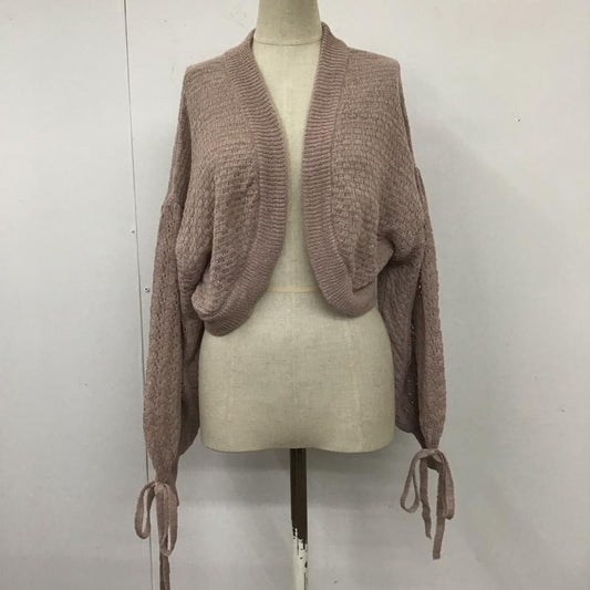 ヘザー Heather カーディガン 長袖 HE070078CF ボレロ FREE 無地 桃 / ピンク /  レディース USED 古着 中古 10112037