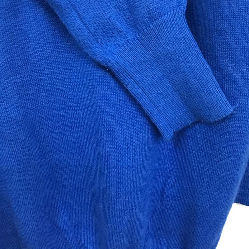マウジー MOUSSY ワンピース ロングスカート 長袖ニットワンピース クルーネック FREE 無地 青 / ブルー /  レディース USED 古着 中古 10117910