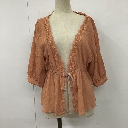 マジェスティックレゴン MAJESTIC LEGON シャツ、ブラウス 半袖 1096038404 ウエストキュっとブラウス シャツカーディガン レース M 無地 桃 / ピンク /  レディース USED 古着 中古 10105639