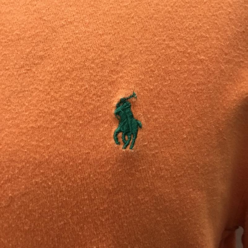 ポロバイラルフローレン Polo by RALPH LAUREN Tシャツ 半袖 クルーネック XL ワンポイント 橙 / オレンジ /  メンズ USED 古着 中古 10115538