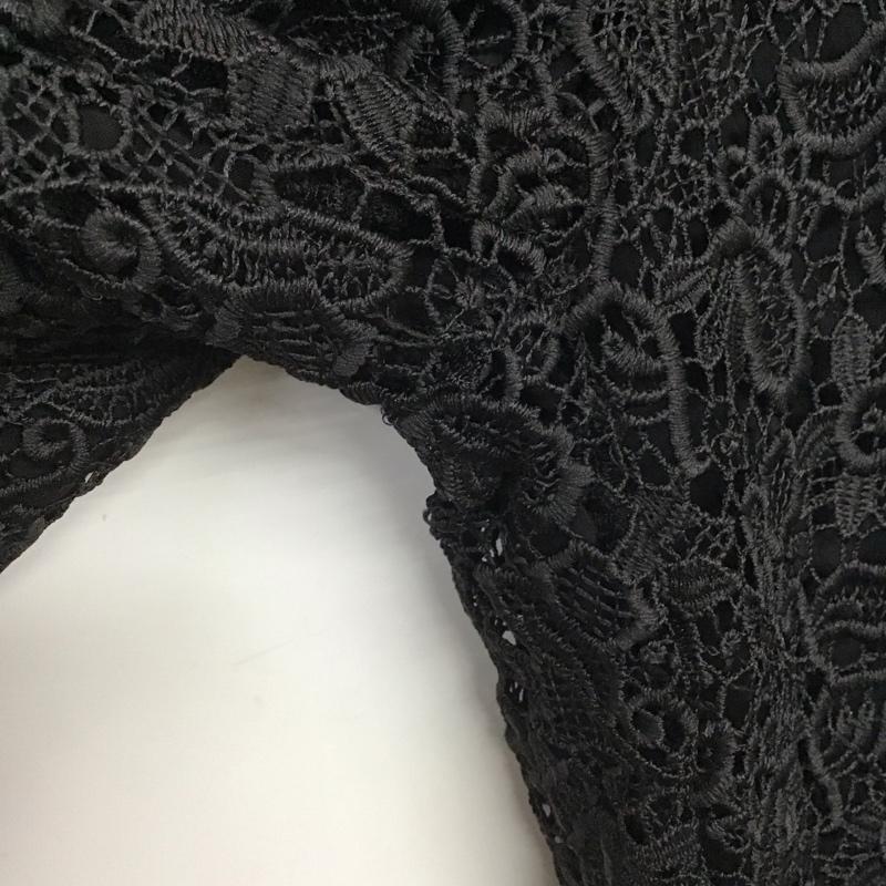 ザラ ZARA ボトムス ボトムス 7149 241 800 ワイドパンツ ストレートパンツ M レース柄 黒 / ブラック /  レディース USED 古着 中古 10146922