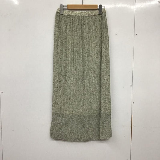 ローリーズファーム LOWRYS FARM スカート ロングスカート LF521008TK プリーツスカート FREE 総柄 白 / ホワイト / X カーキ / カーキ /  レディース USED 古着 中古 10138977