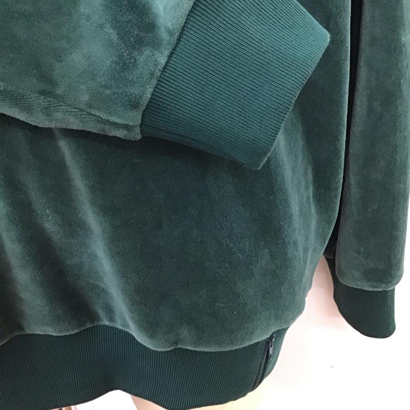 シュプリーム Supreme カットソー 長袖 18SS Supreme×LACOSTE VelourHalfZipTrackTop プルオーバー L ロゴ、文字 緑 / グリーン /  メンズ USED 古着 中古 10115606