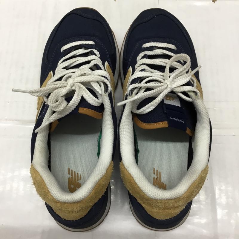 ニューバランス New Balance スニーカー スニーカー ML574BC2 ローカット 25.5cm 25.5cm ロゴ、文字 紺 / ネイビー / X ベージュ / ベージュ /  メンズ USED 古着 中古 10121818