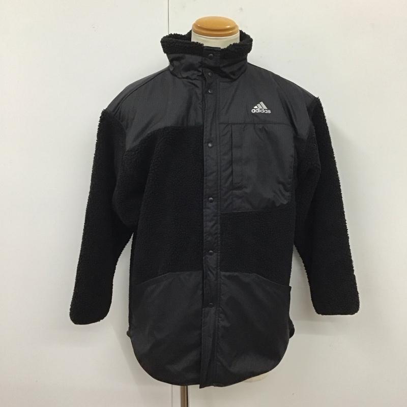 アディダス adidas ジャケット、上着 ジャンパー、ブルゾン h40911 MPRSVEボアジャケット M 無地 黒 / ブラック /  メンズ USED 古着 中古 10119730