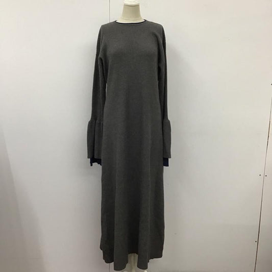 スタイルミキサー STYLEMIXER ワンピース ロングスカート 500GAS73-1760 ランタンカフスニットワンピース ニットワンピース M 無地 灰 / グレー / X 紺 / ネイビー /  レディース USED 古着 中古 10112024