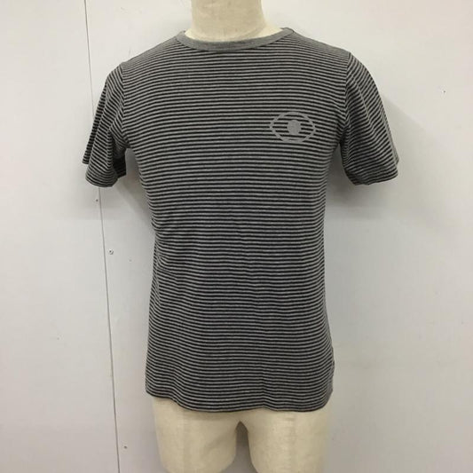 サタデーズサーフニューヨークシティー SATURDAYS SURF NYC Tシャツ 半袖 半袖カットソー プリントTシャツ クルーネックカットソー XS ボーダー柄 灰 / グレー /  メンズ USED 古着 中古 10113140