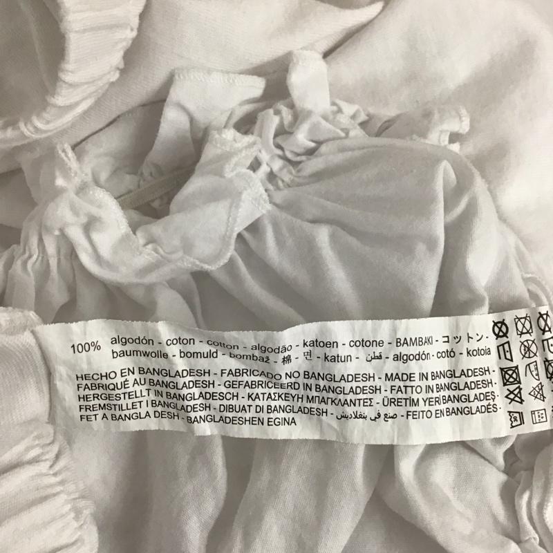 ザラ ZARA カットソー 半袖 4424 322 250 パフスリーブ S 無地 白 / ホワイト /  レディース USED 古着 中古 10109076