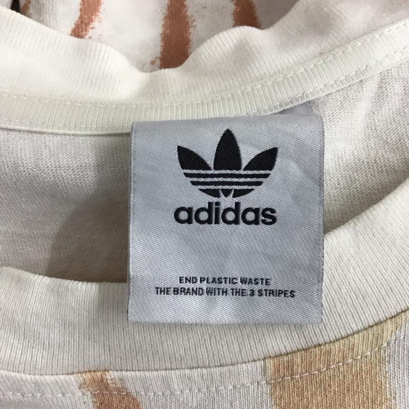 アディダス adidas Tシャツ 半袖 HS1940 タイダイ ロゴ、文字 ベージュ / ベージュ / X 茶 / ブラウン /  メンズ USED 古着 中古 10129169