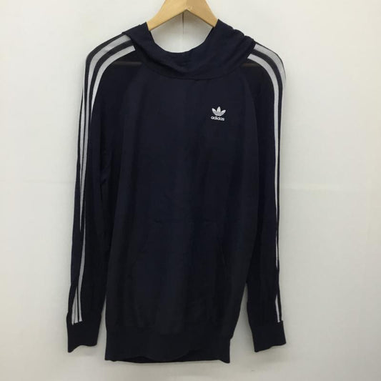 アディダス adidas パーカー 長袖 BR4512 S ロゴ、文字 紺 / ネイビー /  レディース USED 古着 中古 10144393