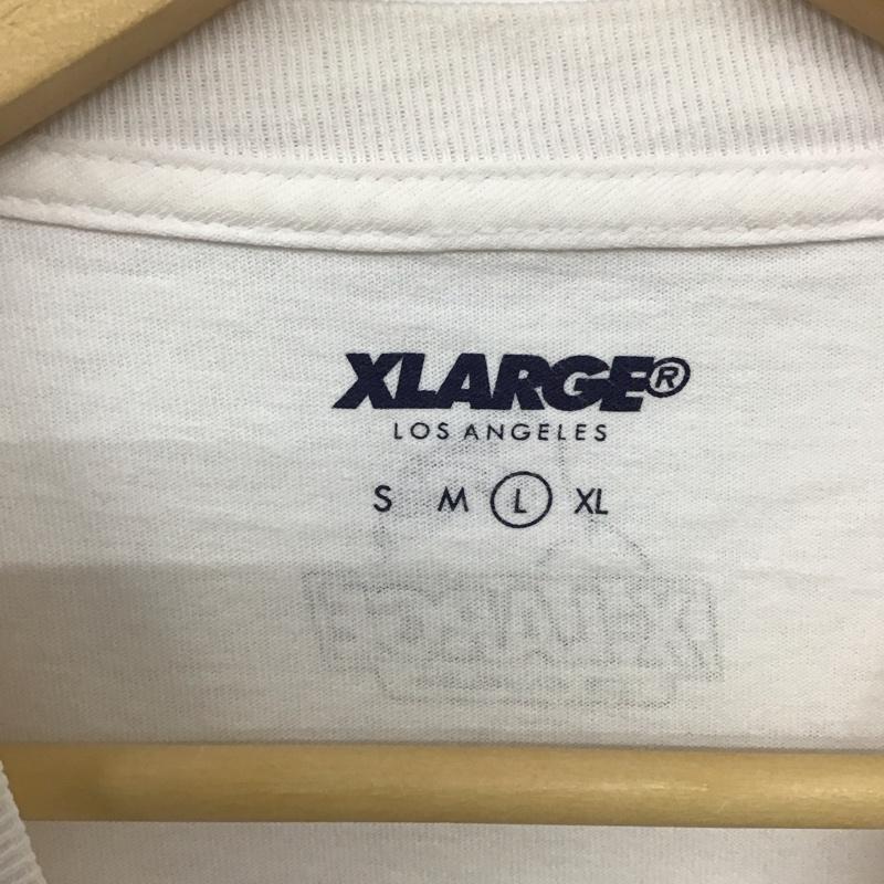 エクストララージ XLARGE Tシャツ 半袖 半袖カットソー プリントTシャツ クルーネックカットソー L プリント 白 / ホワイト /  メンズ USED 古着 中古 10134940