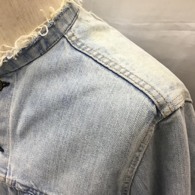 リーバイス Levi s ジャケット、上着 ジャケット、ブレザー デニムジャケット ノーカラージャケット 長袖ジャケット ブルゾン 無地 インディゴ / インディゴ /  メンズ USED 古着 中古 10114618