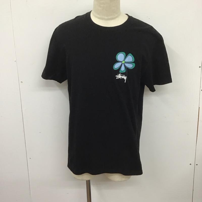 ステューシー STUSSY Tシャツ 半袖 半袖カットソー プリントTシャツ クルーネックカットソー L プリント 黒 / ブラック /  メンズ USED 古着 中古 10126634