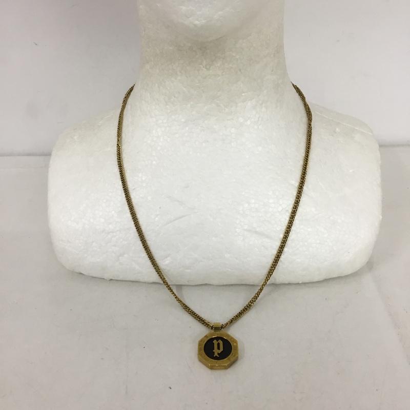 ポリス POLICE アクセサリー ネックレス、ペンダント 箱有 ロゴ、文字 金 / ゴールド / X 黒 / ブラック /  メンズ USED 古着 中古 10143647