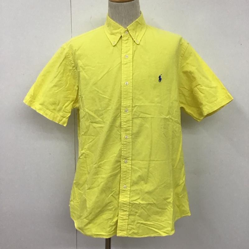 ラルフローレン RALPHLAUREN シャツ、ブラウス 半袖 ボタンダウンシャツ L 無地 黄 / イエロー /  メンズ USED 古着 中古 10107902
