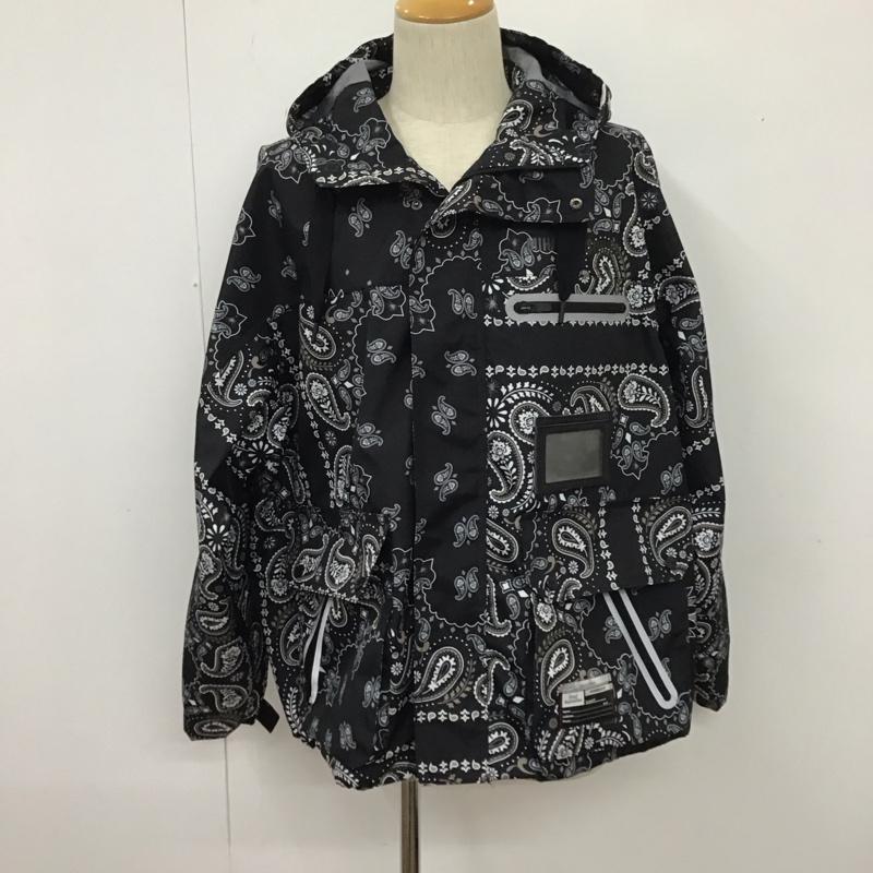 ジーユー GU ジャケット、上着 ジャケット、ブレザー 311-334117 MIHARAYASUHIRO ミハラヤスヒロ マウンテンパーカ 3レイヤーファブリック M ペイズリー 黒 / ブラック /  メンズ USED 古着 中古 10111877