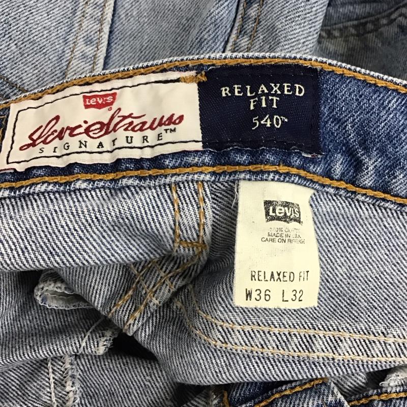 リーバイス Levi s パンツ デニム、ジーンズ デニムパンツ スリムパンツ ストレートパンツ カジュアルパンツ 36 無地 インディゴ / インディゴ /  メンズ USED 古着 中古 10109566