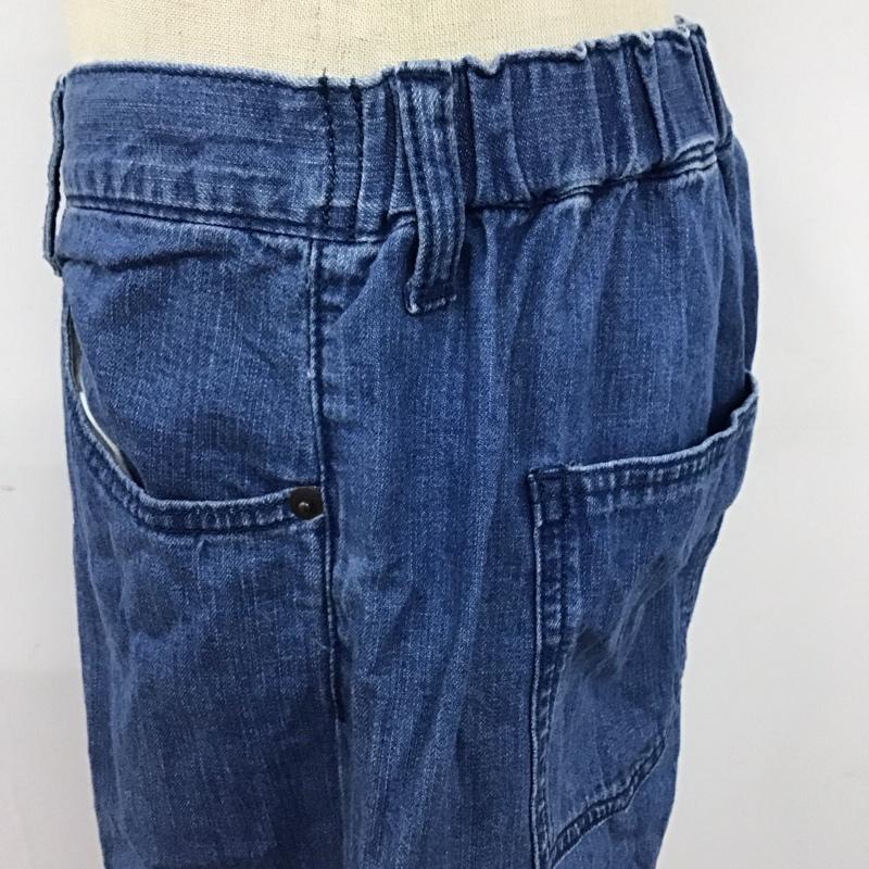 ニコアンド niko and... パンツ デニム、ジーンズ st63dl06sw ワイドパンツ L 無地 インディゴ / インディゴ /  レディース USED 古着 中古 10121195