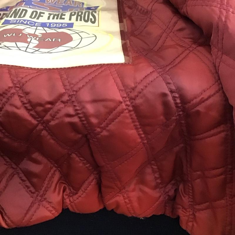 ウーウェア WU-WEAR ジャケット、上着 レザージャケット バックロゴ XL ロゴ、文字 黒 / ブラック / X アイボリー / アイボリー /  メンズ USED 古着 中古 10144720