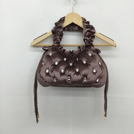 リリー ブラウン Lily Brown ハンドバッグ ハンドバッグ ラッフルベロアハンドバッグ  茶 / ブラウン /  レディース USED 古着 中古 10130869